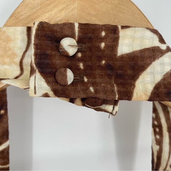 Sam Edelman Women’s Dress Large Jennie Printed Smocked Slit-Front Halter Midi - Picture 6 of 12